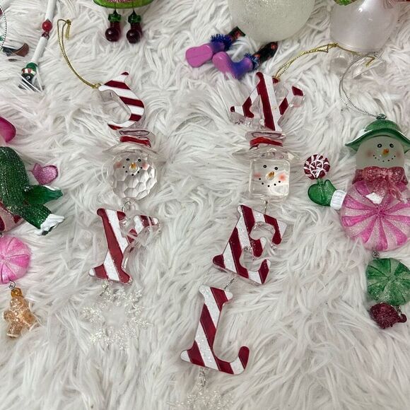Snowman Hanging Christmas Ornament 10 Piece Lot Various Designs unbranded - Picture 5 of 6